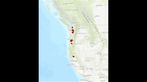 Cascadia Subduction Zone Tremor 200 Count West Coast Earthquakes