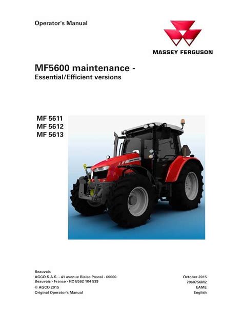 Massey Ferguson 5611 5612 5613 Tractor Pdf Maintenance Manual