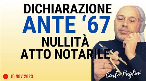 Immobile Ante 67 e nullità atto compravendita YouTube