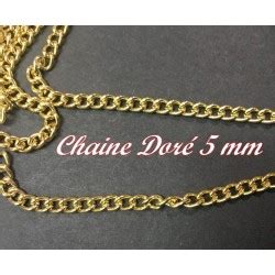 Ornement Chainette Doré Au Mètre En 5 mm Pour Lingerie et Customisa