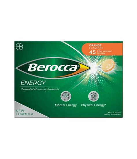 Berocca Energy Vitamin B And C Orange Flavour Effervescent Tablets 45