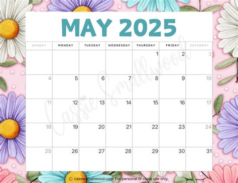 Cute 2025 Free Printable Monthly Calendars Cuaderno Del Profesor