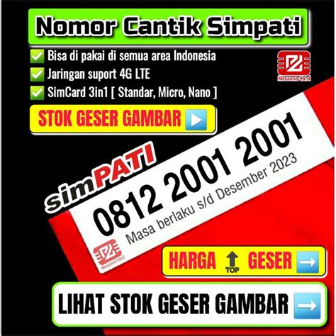 Jual Nomor Cantik Simpati G Lte Seri Double Triple Kuartet Panca Hexa