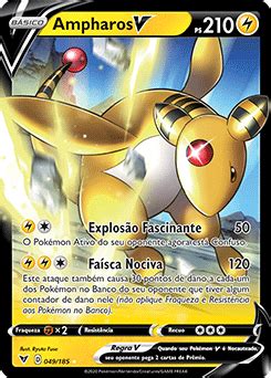 Ampharos V Voltagem Vívida Banco de Dados de Cards do Estampas