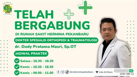 Hermina Hospitals Telah Bergabung Dokter Spesialis Orthopedi