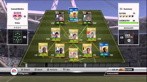 Fifa 12 Ultimate Team Hybrid Skill Squad Builder Ft 90 Rated TOTS