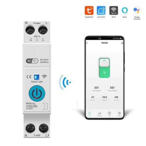 Wifi Smart Circuit Breaker Type Timer A With Power Kwh Monitoring