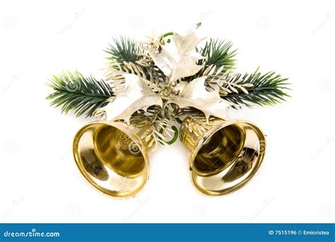 Christmas Golden Bell Stock Photo Image Of Wood Religion 7515196