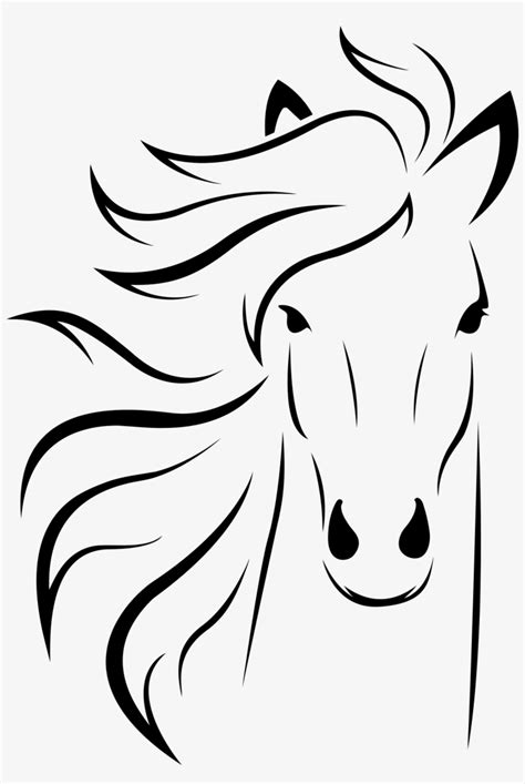 Horse Clipart Outline Clipart image isolated on white background