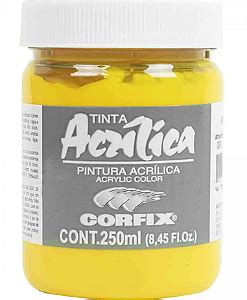 Tinta Acrílica Corfix 250ml 128 Vermelho Cadmio Claro Imit Casa Elias