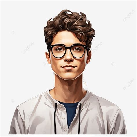 A Drawing Of Man With Glasses And Lab Coat A Drawing Of A Man With