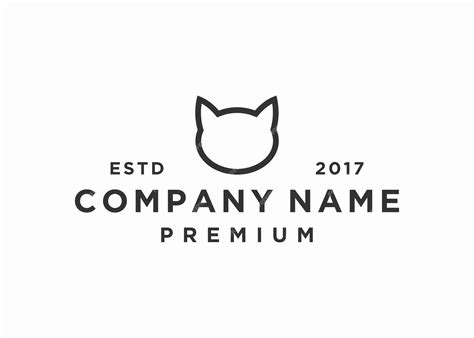 Premium Vector Cat Head Logo Design Vector Illustration Template