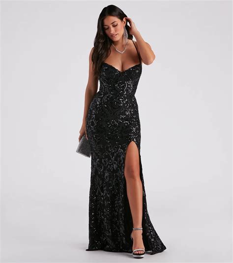 Long Sequin Gowns & Windsor
