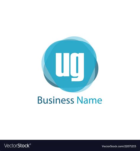 Initial Letter Ug Logo Template Design Royalty Free Vector