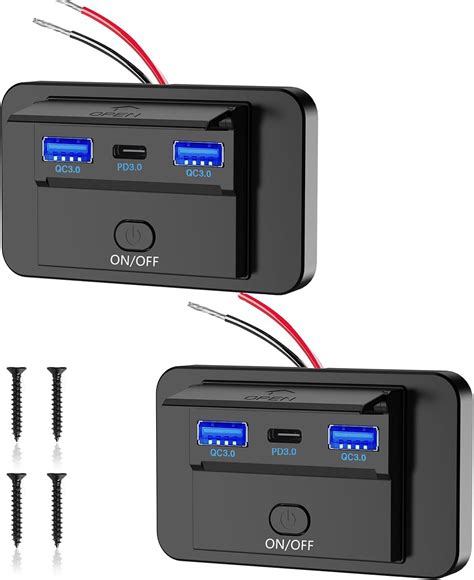 Thlevel Usb C Charging Socket V Car Charger W Pd Type C Dual W