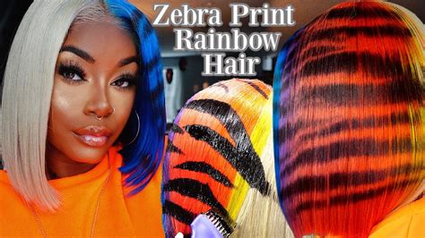 The First Rainbow Zebra Print Wig On Youtube 😳 In Depth Laurasia