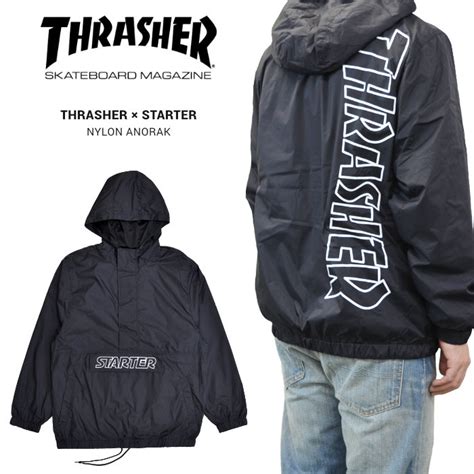 楽天市場割引クーポン配布中 THRASHER スラッシャー STARTER スターター NYLON ANORAK JACKET