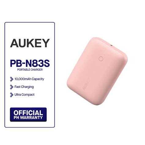 Aukey Pb N S Mah W Powerbank Portable Charger Shopee