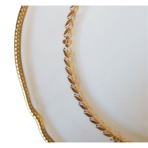 Laurel By Castleton Usa Dinner Plate Wreath Wgold Beaded Edge 1950s Etsy