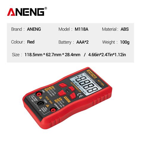 Buy Aneng M A Digital Mini Multimeter Tester True Rms Auto