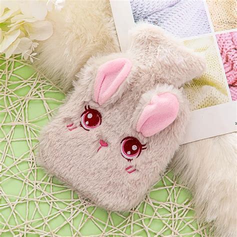 Plush Pvc Hot Water Bag With Plush Cover Cute Rabbit Water Injecting Hot Sadese 14770661173