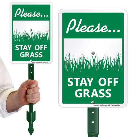 Keep Off Grass LawnPuppy® Sign | Stay Off Grass Sign, SKU: K2-5499