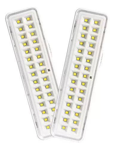 Kit Lumin Rias Luz De Emerg Ncia Leds W Bivolt Elgin Cor Branco