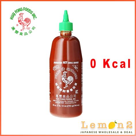 Huy Fong Sriracha Hot Chili Sauce Aka Rooster Sauce 793g No Fat No