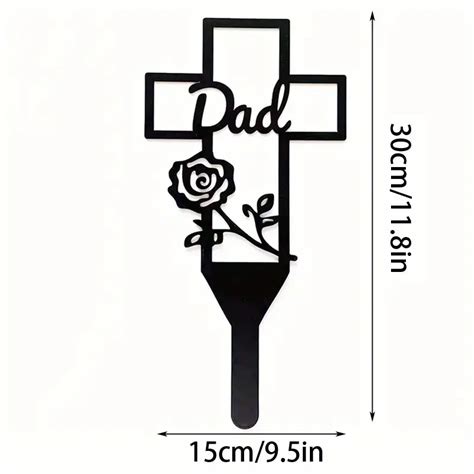 Flower Grave Marker Metal Insert Cemetery Decoration Grave Temu