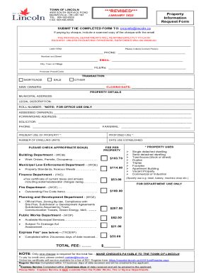 Fillable Online Property Information Request Form Fax Email Print