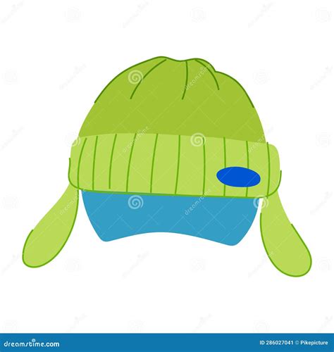 Scarf Winter Hat Man Cartoon Vector Illustration Stock Vector