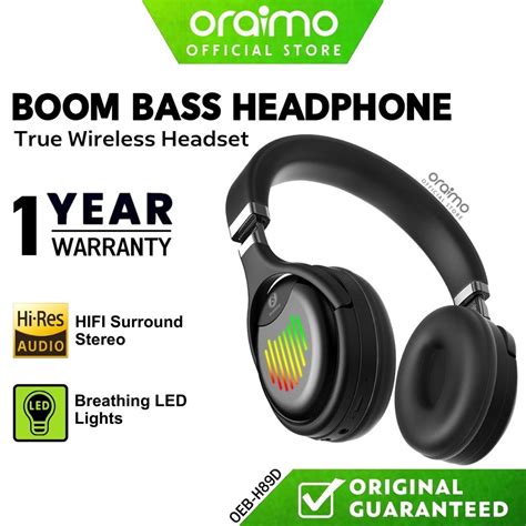 ORAIMO Over Ear Wireless Headphone Super Bass Power Bluetooth Sd Card