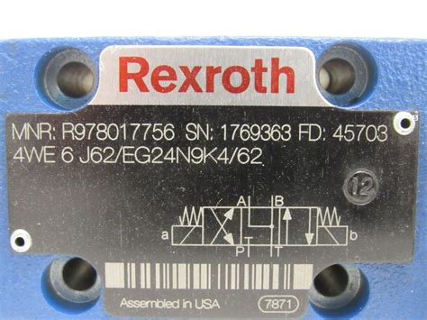 New Rexroth R Directional Valve We J Eg N K Sb