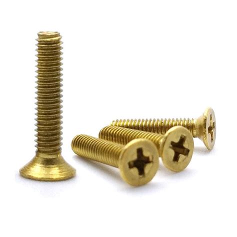 Brass Countersunk Screws Flat Head Phillips Flat Head Brass Manufacturing