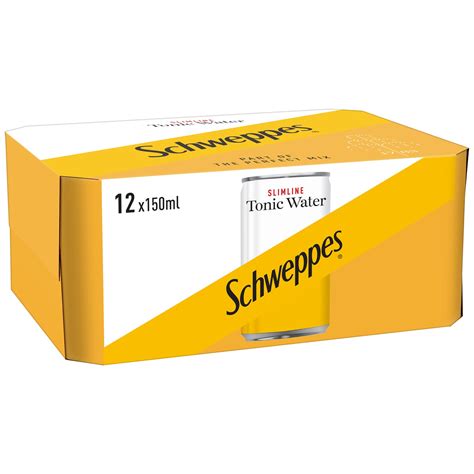 Schweppes Slimline Tonic Water 12 X 150ml Mixers B M Stores