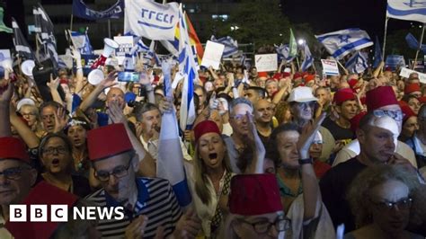 Israel Protests Thousands Rally Against Netanyahu Immunity BBC News