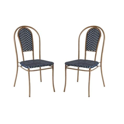 Hampton Bay Broussard Blue Patio Wicker Chairs (2-Pack)-FRS80688A-B ...