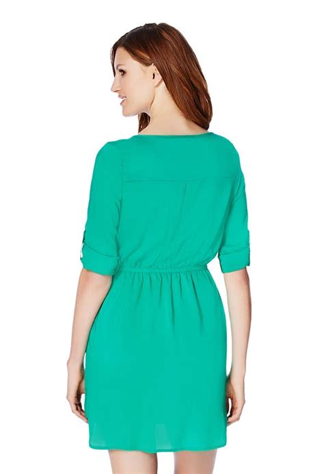 Henley Shirt Dress In Kelly Green Get Great Deals At Justfab