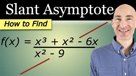 How To Find The Slant Asymptote Of A Rational Function Youtube