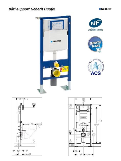 Pack Wc Suspendu Geberit Duofix Avec Cuvette Soft Close Complet Wall