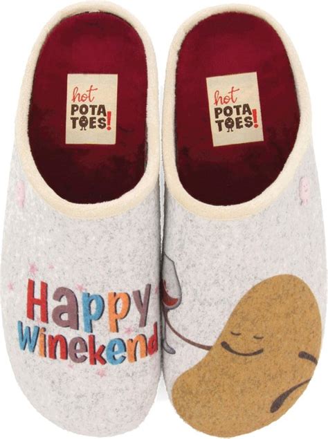 Hot Potatoes Delvin Sloffen Dames Grijs Maat Bol