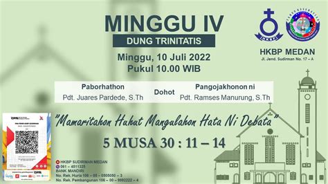 Parmingguon Minggu IV Dung Trinitatis HKBP Medan Sudirman Minggu 10