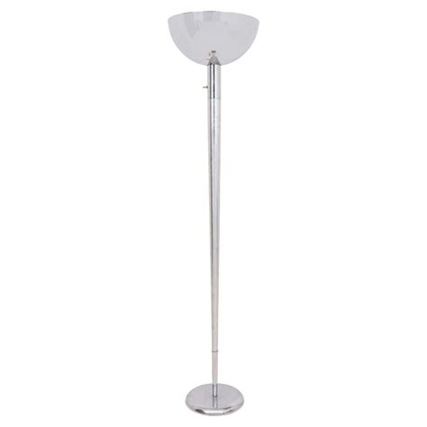 Art Deco Chrome Torchierre Floor Lamp At 1stdibs