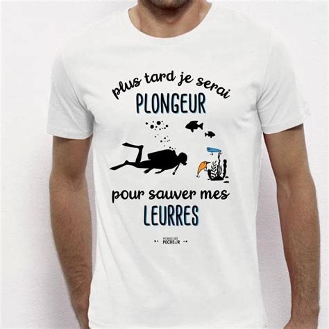 Camiseta Mangas Cortas Hombre Monsieur P Cheur Plus Tard Je Serais Plongeur