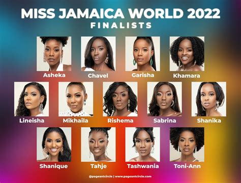 The Contestants For Miss Jamaica World 2012 Are Shown In This Photo