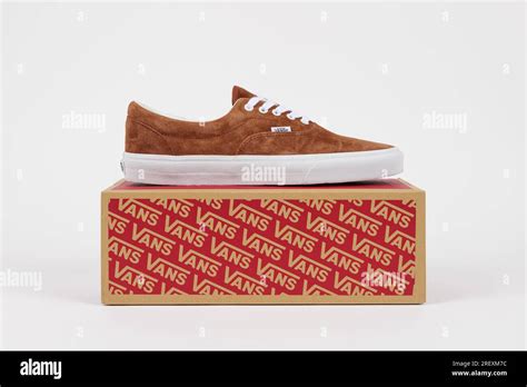 Copenhagen Denmark July 29 2023 Vans Era Suede Skate Shoes Product