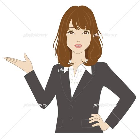 ウィンクしながらokサインをするスーツ姿の若い女性会社員 イラスト素材 4085222 フォトライブラリー Photolibrary