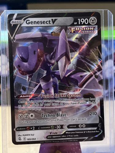 Pok Mon Tcg Genesect V Fusion Strike Holo Ultra Rare Nm Ebay