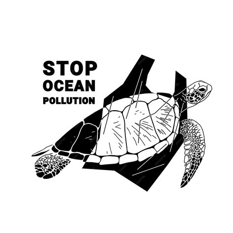 Premium Vector Stop Ocean Plastic Pollution Environmental Poster The