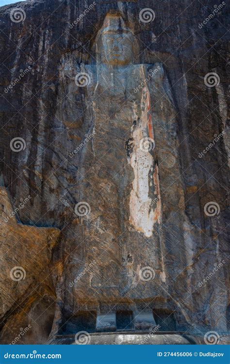 Buddha Statues Carved into Stone at Buduruwagala Ancient Site at Stock ...